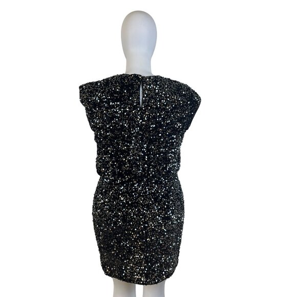 City Chic Women’s Black Sequin Sleeveless Mini Dress Sz S/16 - New - Picture 5 of 10